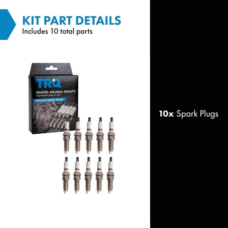 TRQ Spark Plug Set Compatible with 2006-2010 BMW M5 2006-2010 BMW M6 - Image 2